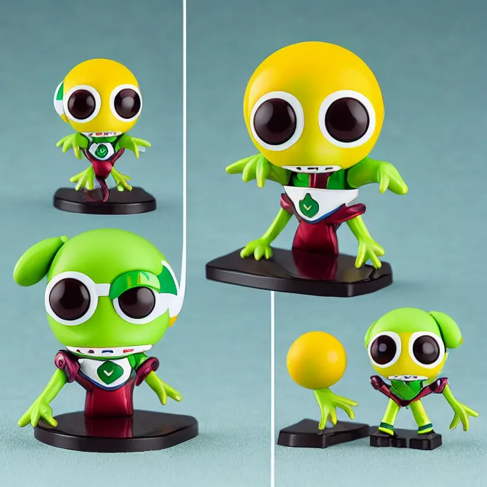 Prompt: Keroro Gunso Sgt. Frog nendoroid kawaii chibi Tomas Sanchez Simon Stålenhag