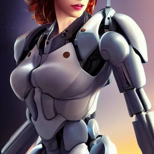 Image similar to heroine, beautiful, female mecha, faith connors, ultra detailed, digital art, 8 k, hd, character, realistic, portrait, 3 d, hyperrealistic