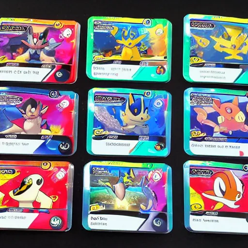 Image similar to pokemon cards with snooki, joe biden, nicki minaj, kim kardashian, osama bin laden, pokemon anime style, hd 8k image high detail, at target