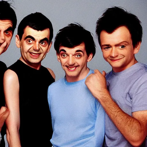 Image similar to mr bean boyband