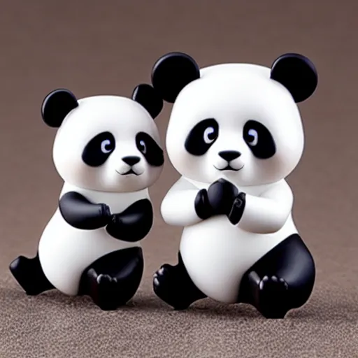Image similar to panda, nendoroid, figurine, detailed product photo
