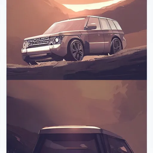 Image similar to range rover official fanart behance hd artstation by jesper ejsing, by rhads, makoto shinkai and lois van baarle, ilya kuvshinov, ossdraws, and by feng zhu and loish and laurie greasley, victo ngai, andreas rocha, john harris