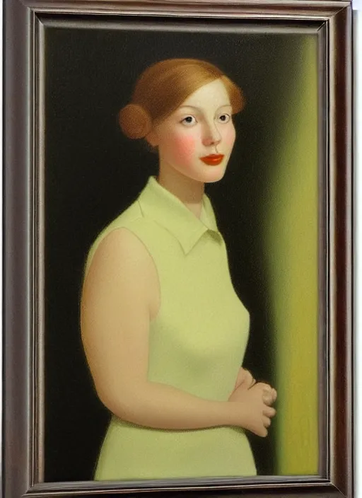 Prompt: a portrait of a pretty young lady by agnes lawrence pelton
