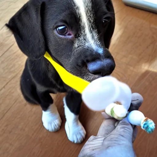 Prompt: puppy smoke sesh