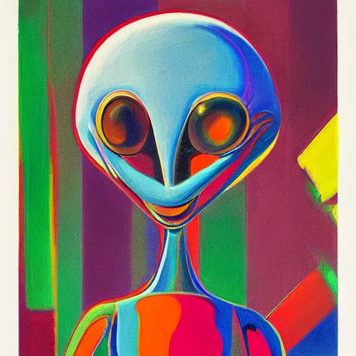 Image similar to alien by wayne thiebaud