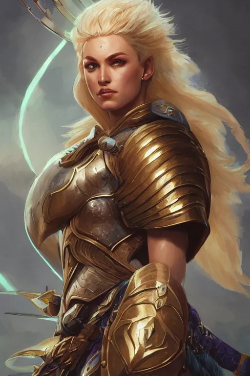 Image similar to amazon valkyrie athena, d & d, fantasy, portrait, highly detailed, headshot, digital painting, trending on artstation, concept art, sharp focus, illustration, art by artgerm and greg rutkowski and magali villeneuve