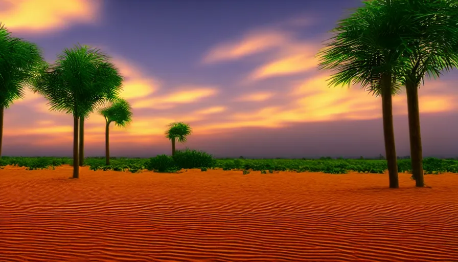 Prompt: the green sahara with lots of lakes, ultra realistic, cinematic, sunset, 4k