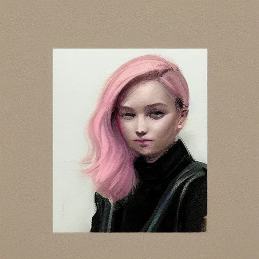 Image similar to portrait, soft, pink, trending on artstation