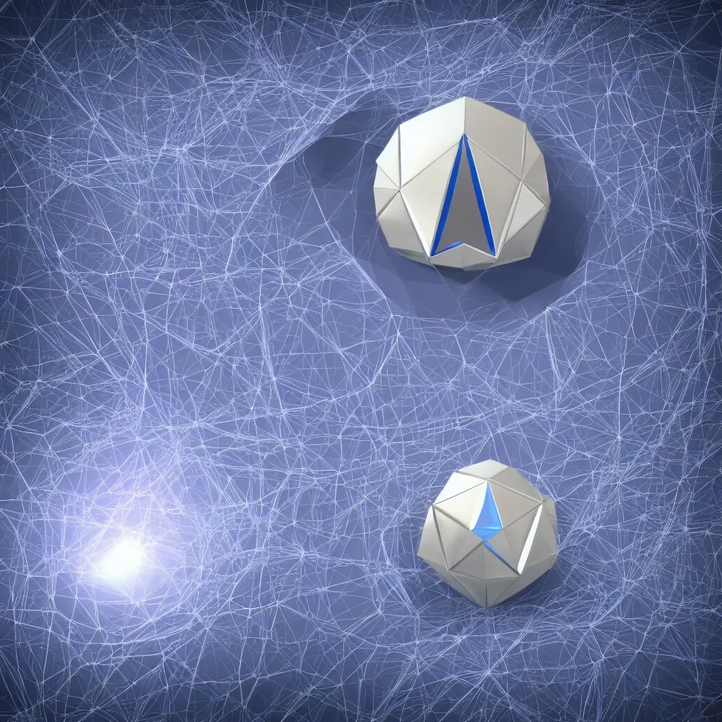 Image similar to a picture of an ethereum ball, ethereum!!!! logo, 3 d render by adam szentpetery, reddit contest winner, computer art, rendered in cinema 4 d maya vfxfriday