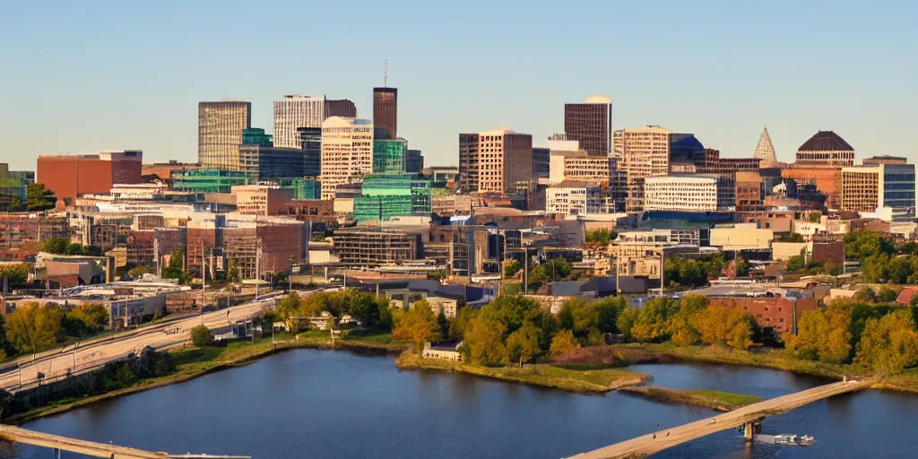 Image similar to the skyline of the city of des moines iowa