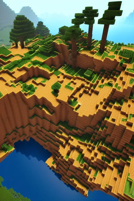 a red earth, minecraft style, Stable Diffusion