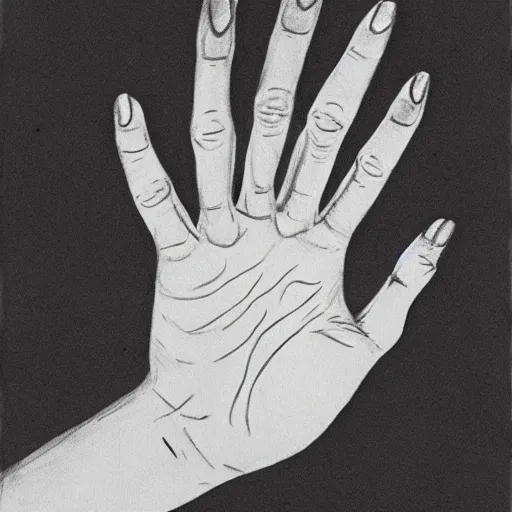 Image similar to a human hand drawing