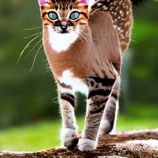 Image similar to a feline deer - cat - hybrid, animal photography