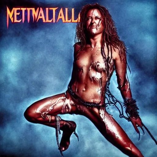 Image similar to metallica female anatomy album cover, wet and dripping