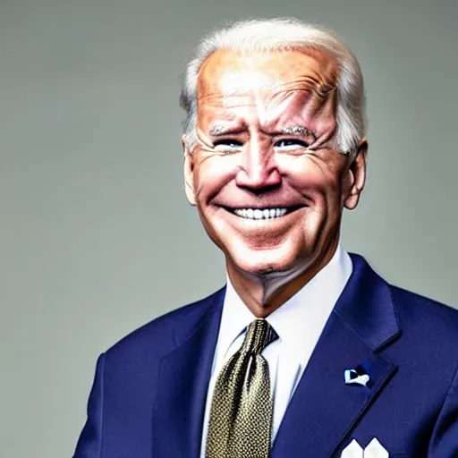 Image similar to Detailed portrait of Joe Biden with large mustache and mullet hair, 8k, realistic, 50mm photograph