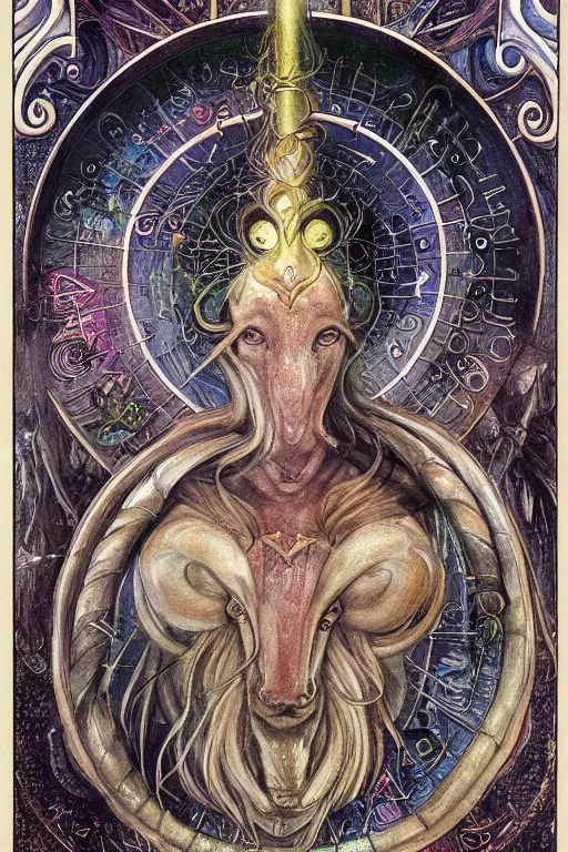 Image similar to aries zodiac artwork, mystic occult style, detailed, 8 k, symmetrical, by brian froud