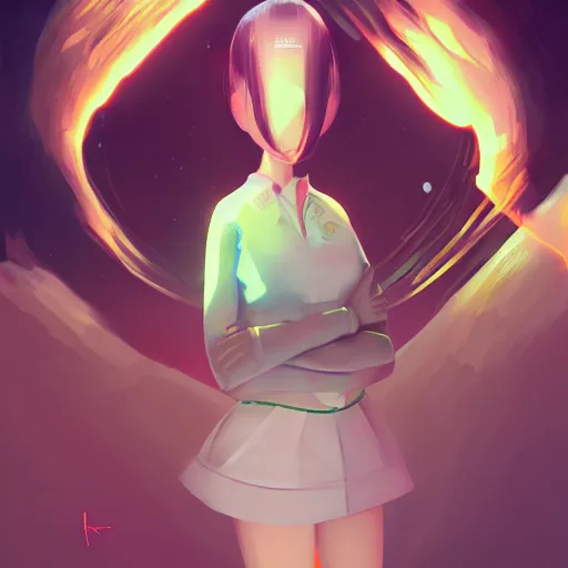 Image similar to Vernadskys Noosphere, lois van baarle, ilya kuvshinov, rossdraws, artstation