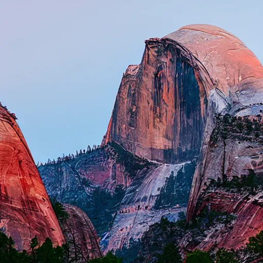 Prompt: half dome in zion national park