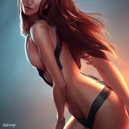 Prompt: digital art, a beautiful full body of a 25yo gorgeous woman, by Artgerm, ultradetailed, character design, concept art, trending on artstation