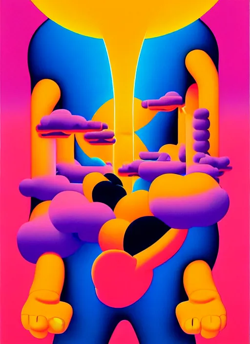 Image similar to nighttime vibes by shusei nagaoka, kaws, david rudnick, airbrush on canvas, pastell colours, cell shaded!!!, 8 k