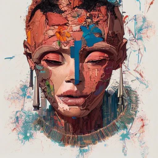 Image similar to portrait soft light painted by james jean and katsuhiro otomo and erik jones and conrad roset, inspired by shaka zulu science fiction, smooth face feature, intricate oil painting, sharp high detail illustration, - c 1 2