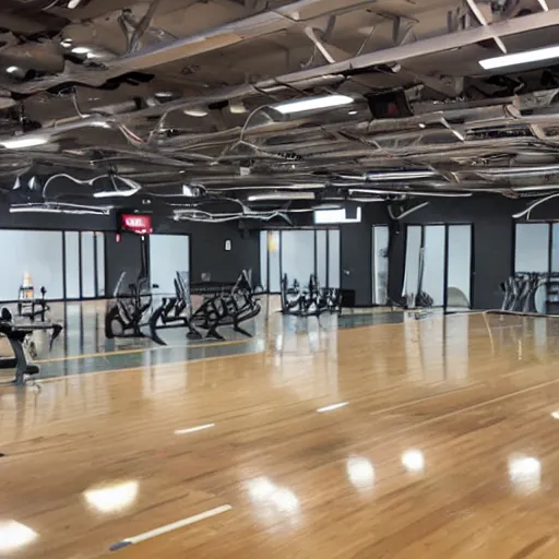 Image similar to empty gym during a power outage