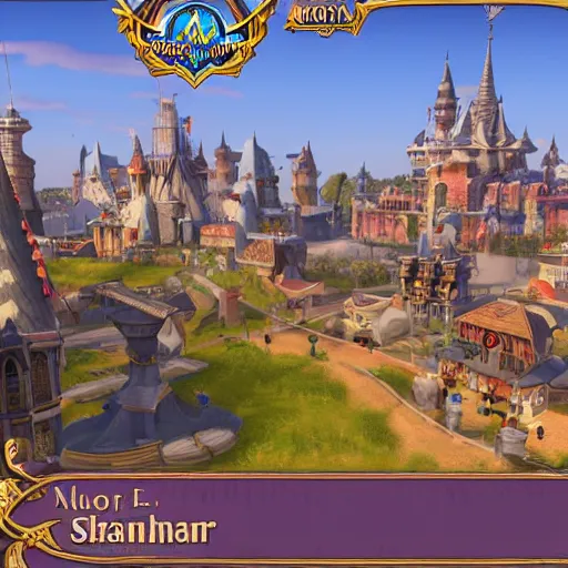 Image similar to Stormwind city, screenshot from violet evergarden