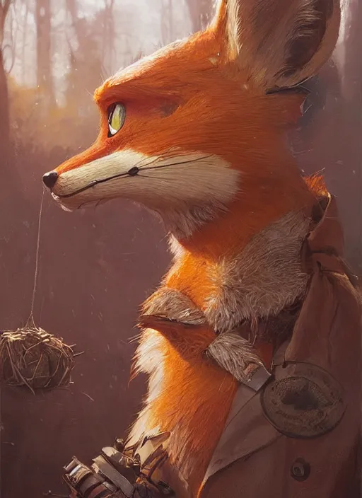 Prompt: highly detailed portrait fantastic mr fox stephen bliss unreal engine fantasy art by greg rutkowski loish rhads ferdinand