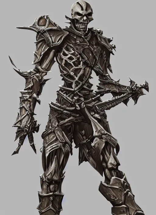 Prompt: а fantasy Proto-Slavic skeleton in armor inspired blizzard games, full body, detailed and realistic, 4k, trending on artstation, octane render
