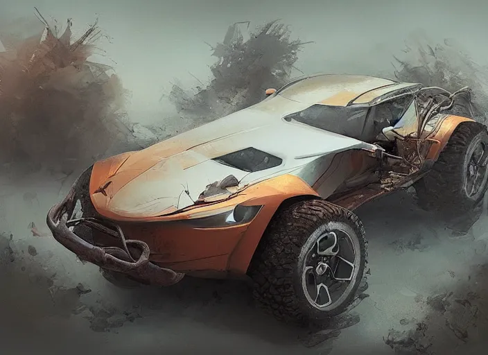 Image similar to a beautiful concept design of an old car converted into offroad sport. car design by cory loftis, fenghua zhong, ryohei hase, ismail inceoglu and ruan jia, henrik fisker and bruce kaiser and scott robertson and dmitry mazurkevich and doruk erdem and jon sibal, volumetric light.