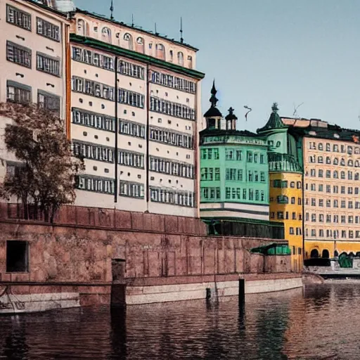 Prompt: Stockholm in the style of Wes Anderson
