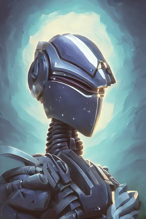 Image similar to epic mask helmet robot ninja portrait stylized as fornite style game design fanart by concept artist gervasio canda, behance hd by jesper ejsing, by rhads, makoto shinkai and lois van baarle, ilya kuvshinov, rossdraws global illumination radiating a glowing aura global illumination ray tracing hdr render in unreal engine 5