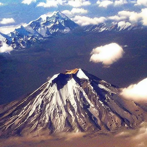 Image similar to “volcano irrupt Ing on Mount Everest”