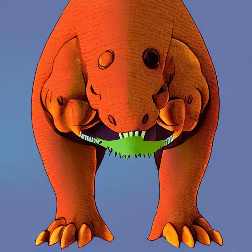 Image similar to a dinosaur wearing pants