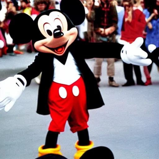 Image similar to mickey mouse performing at woodstock