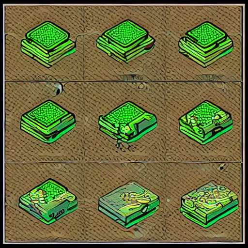 Prompt: isometric alien, 5x5 spritesheet