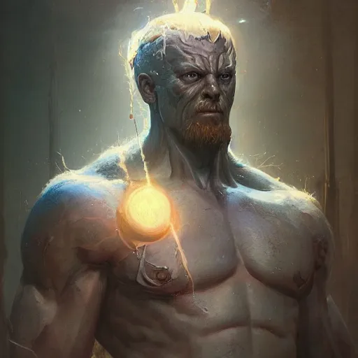 Image similar to portait of zeus, glowing eyes, marvel comics, intricate, highly detailed, smooth, artstation, digital illustration by ruan jia and mandy jurgens and artgerm and wayne barlowe and greg rutkowski and zdislav beksinski