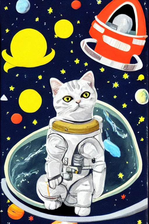 Image similar to a cat in a space suit