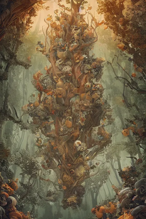 Image similar to round antropomorphic acorn forest adventure movie, cerebri movie poster, by james jean, greg rutkowski, anato finnstark. pixar. hyper detailed, 5 0 mm, award winning photography