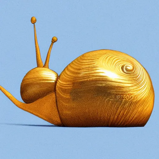 Image similar to a snail with a golden shell wearing dark shades, 4 k, digital art, realistic