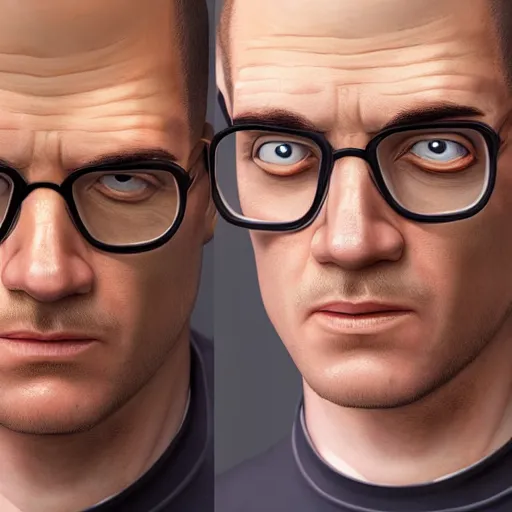 Prompt: Dr. Venture in real life, realistic, very realistic, hyperrealistic, highly detailed, very detailed, extremely detailed, detailed, digital art, oil painting, trending on artstation, headshot and bodyshot, detailed face, very detailed face, extremely detailed face, HD Quality, 8k resolution
