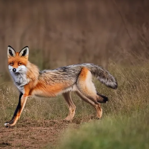 Prompt: a fox wolf, 8 k, 8 5 mm f 1. 8