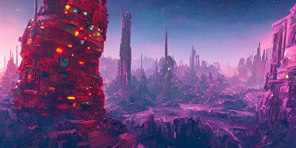 Image similar to asteroid city by alena aenami, petros afshar, anato finnstark