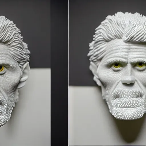 Image similar to foam willem dafoe made of foam : intricate, elegant, highly detailed, centered, smooth, sharp focus,