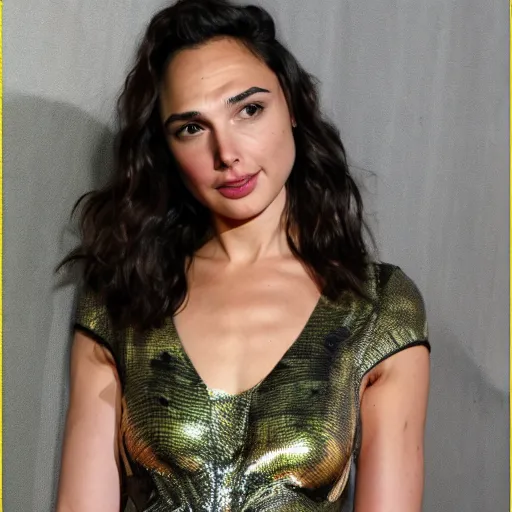 Image similar to gal gadot lizard skin