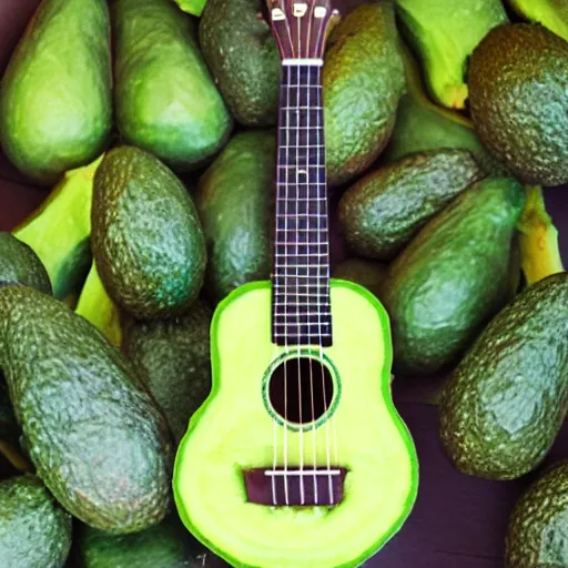 Image similar to avocado ukulele