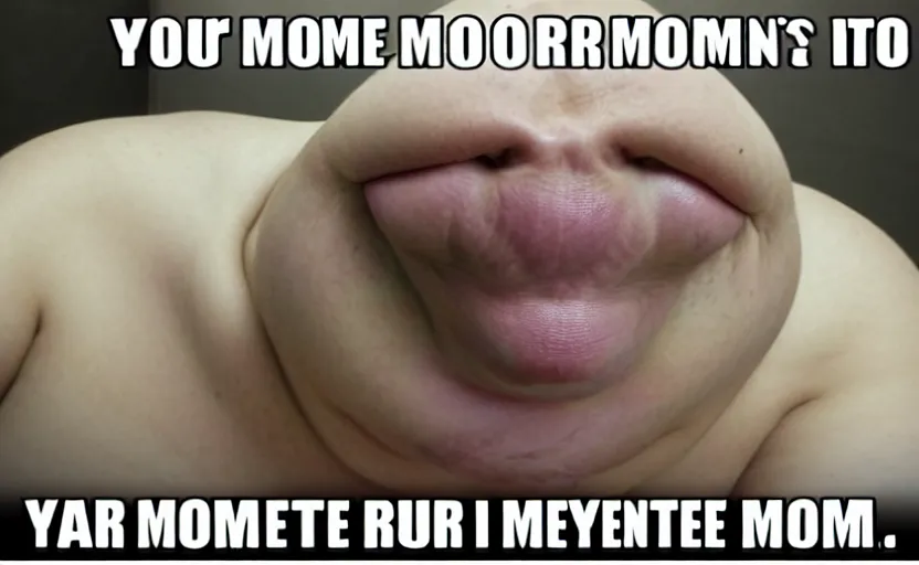 Image similar to your mom is so fat and ugly... meme