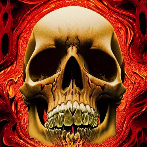 Image similar to portrait_of_a_melting_skull._intricate_abstract._intricate_artwork._by_Tooth_Wu_wlop_beeple_dan_mumford._octane_render_trending_on_artstat