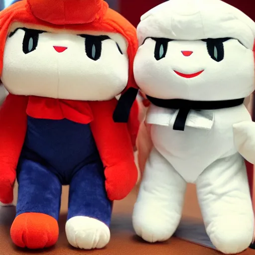 Image similar to cute fumo plush of a martial arts instructor, anime girl