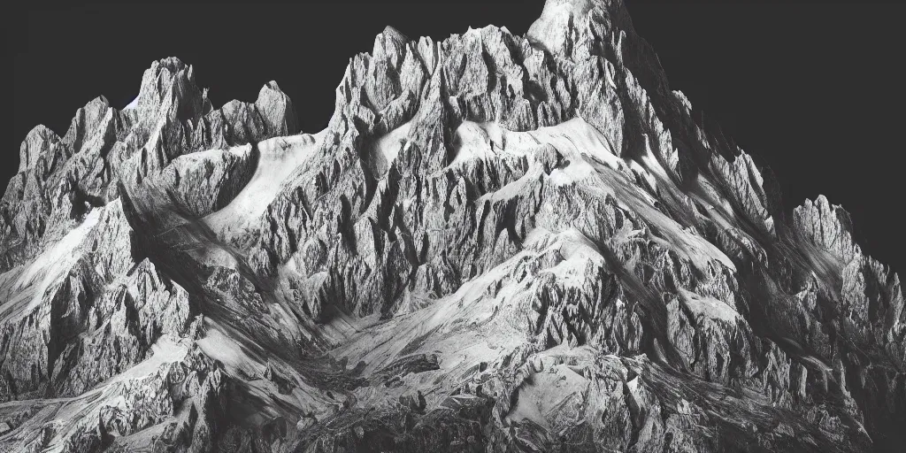 Prompt: photography of a mountain getting destroyed by roots, dolomites, alpine, detailed intricate insanely detailed octane render, 8k artistic 1920s photography, photorealistic, chiaroscuro, by David Cronenberg, Raphael, Caravaggio